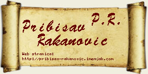 Pribisav Rakanović vizit kartica